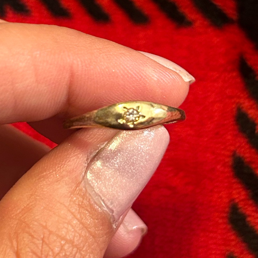 Ring Gold Tone Size 7